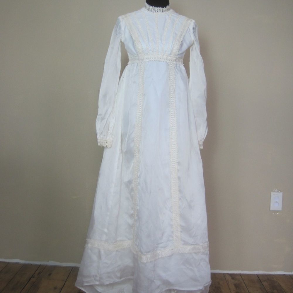 Edwardian Style Wedding Bridal Gown Dress Vintage
